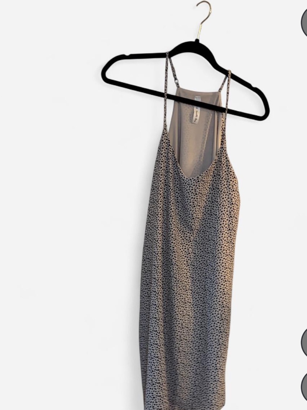 Black and white slip dress